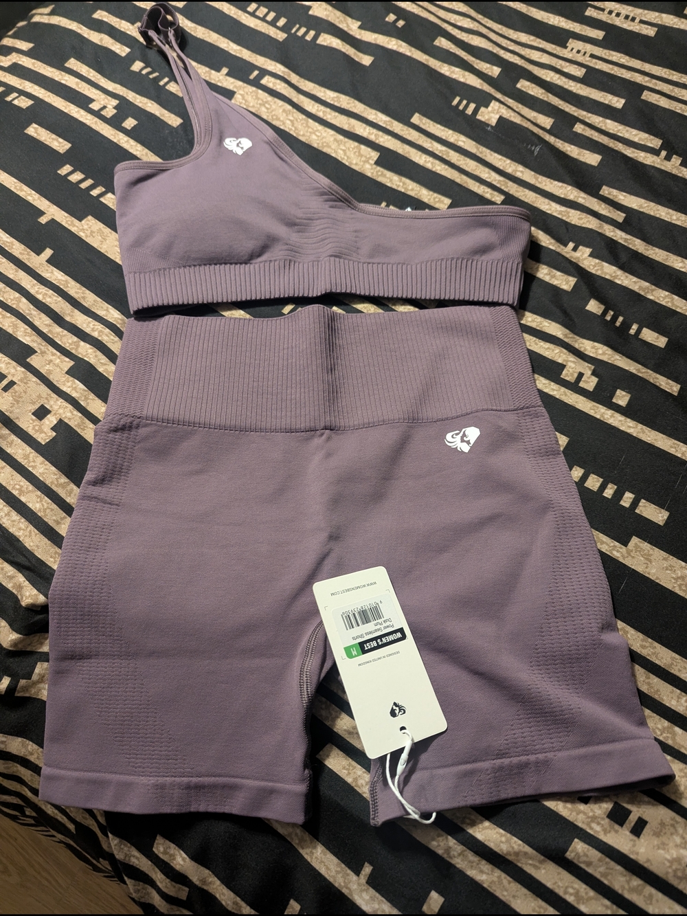 Seamless Two-Piece Workout Set in Dusty Mauve